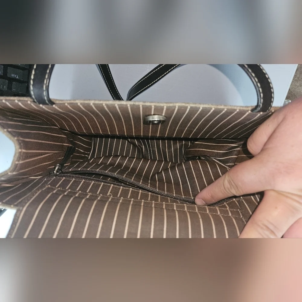 Vintage Kate Spade New York Tote Bag – Wool & Leather Trim, EUC - Picture 9 of 10